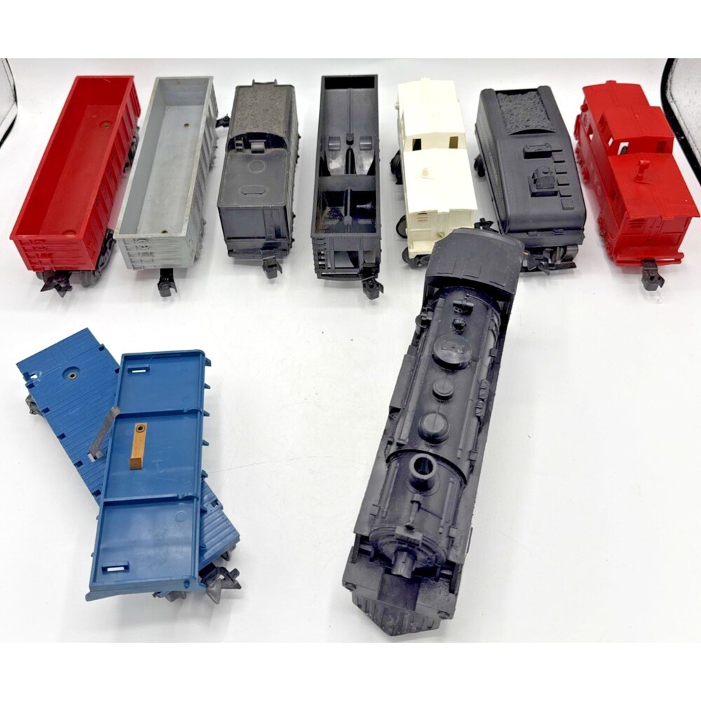 Vintage MARX Train Set Locomotive Cars Engine Lot Of 9 (Read) W/Box #15765